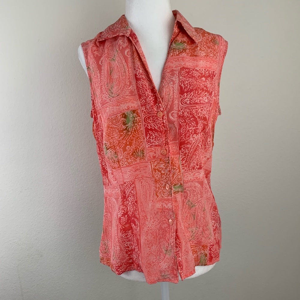 Jones Wear Essentials Silk Collared Button down